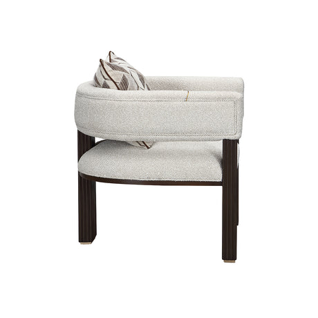 West Kensington Medium Espresso/Buff Accent Chair - Ornate Home