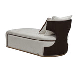West Kensington Medium Espresso/Buff Chaise - Ornate Home