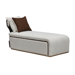 West Kensington Medium Espresso/Buff Chaise - Ornate Home