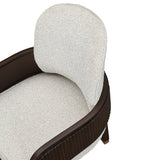 West Kensington Medium Espresso/Buff Dining Arm Chair - Ornate Home