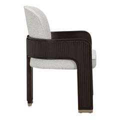 West Kensington Medium Espresso/Buff Dining Arm Chair - Ornate Home