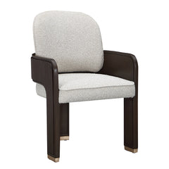 West Kensington Medium Espresso/Buff Dining Arm Chair - Ornate Home