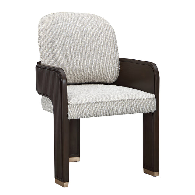 West Kensington Medium Espresso/Buff Dining Arm Chair - Ornate Home
