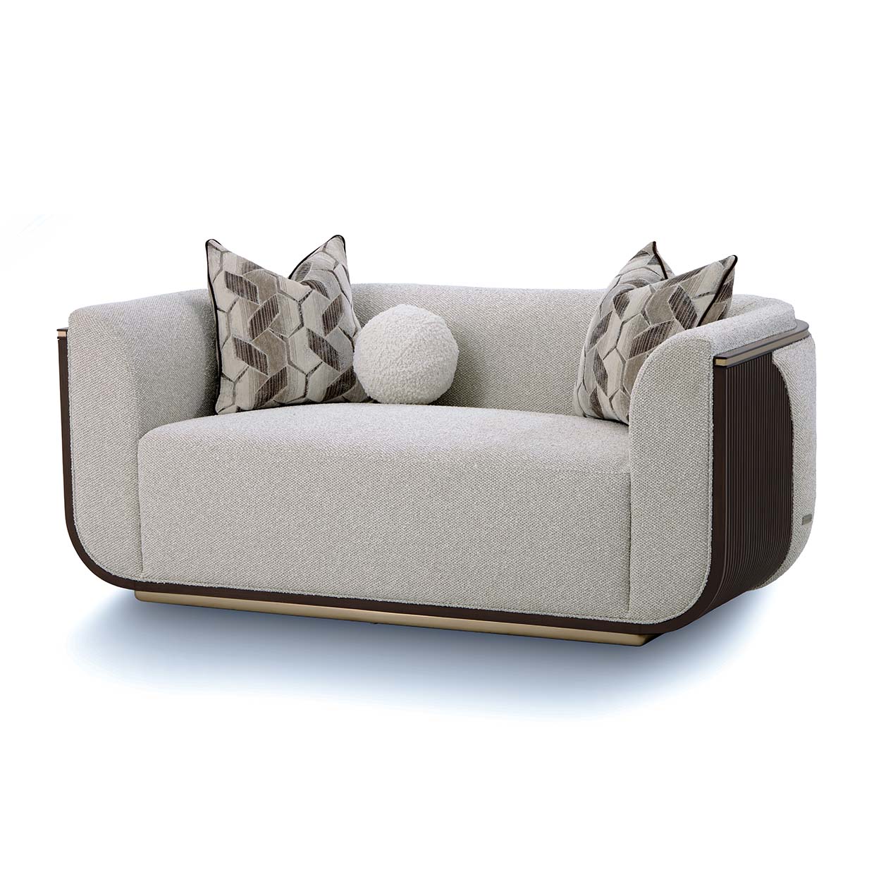 West Kensington Medium Espresso/Buff Loveseat - Ornate Home