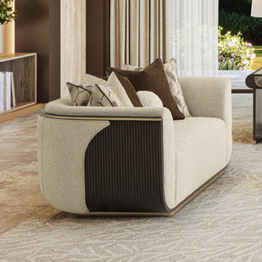 West Kensington Medium Espresso/Buff Loveseat - Ornate Home