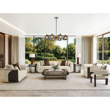 West Kensington Medium Espresso/Buff Loveseat - Ornate Home