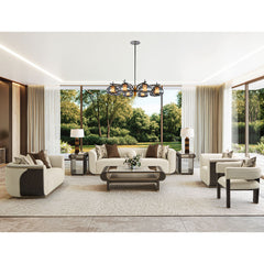 West Kensington Medium Espresso/Buff Loveseat - Ornate Home