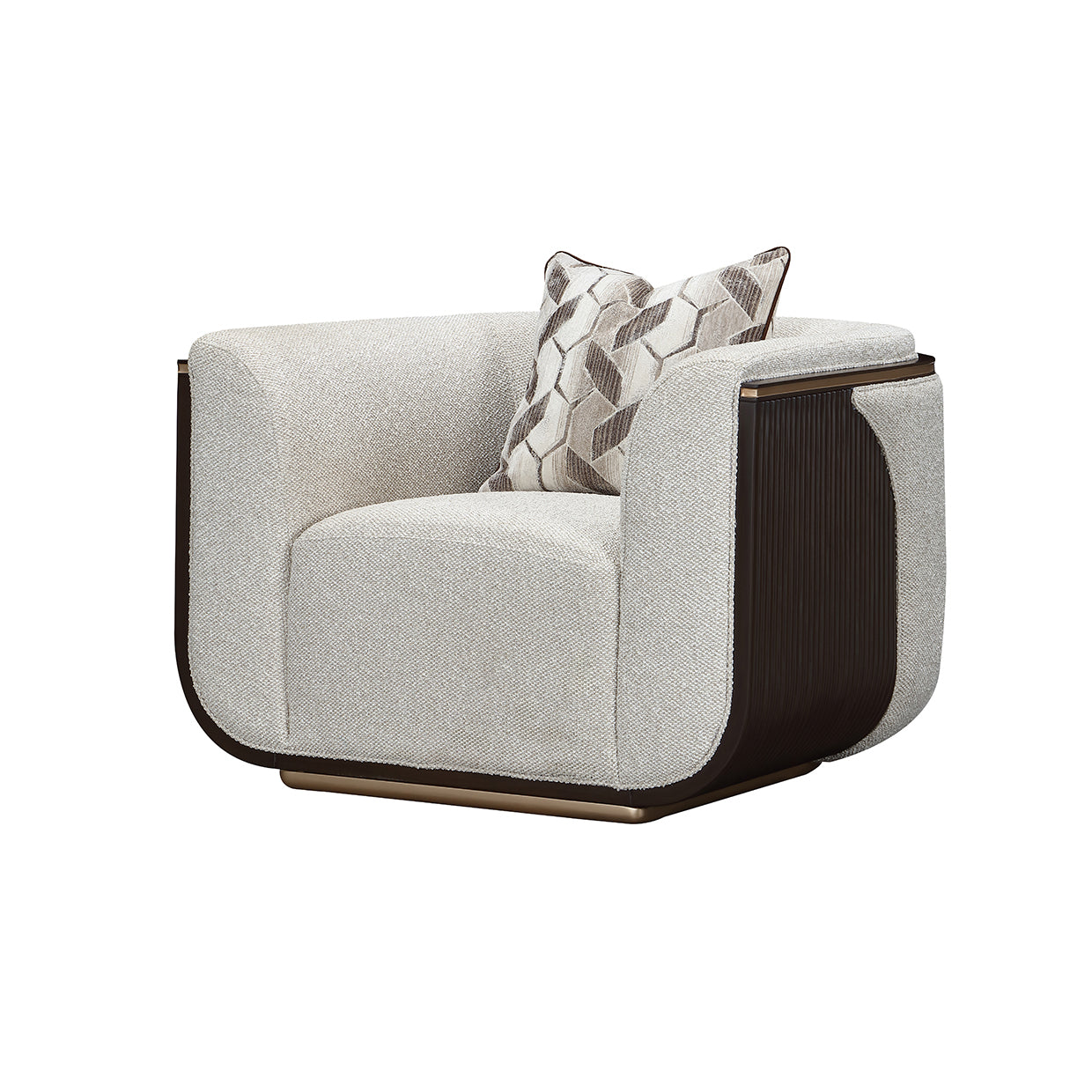 West Kensington Medium Espresso/Buff Matching Chair - Ornate Home