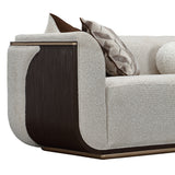 West Kensington Medium Espresso/Buff Sofa - Ornate Home