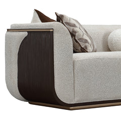 West Kensington Medium Espresso/Buff Sofa - Ornate Home