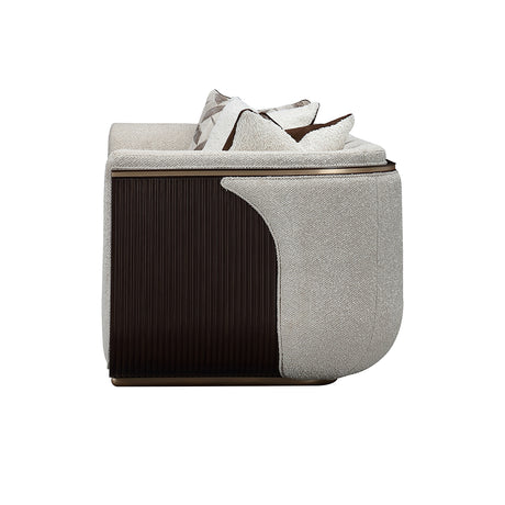 West Kensington Medium Espresso/Buff Sofa - Ornate Home