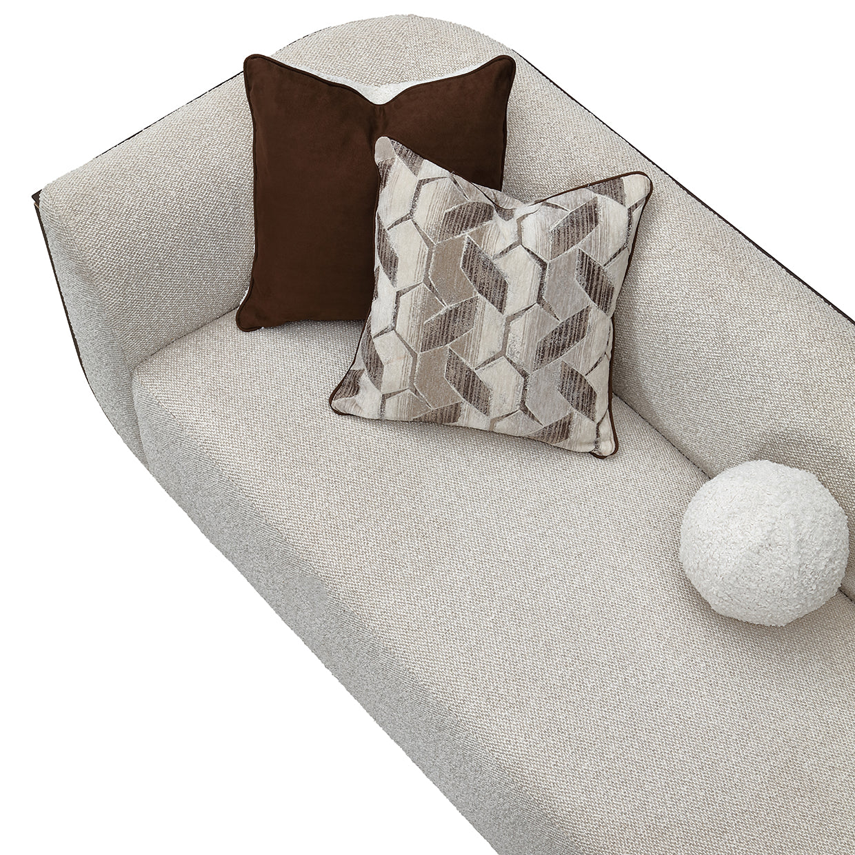 West Kensington Medium Espresso/Buff Sofa - Ornate Home