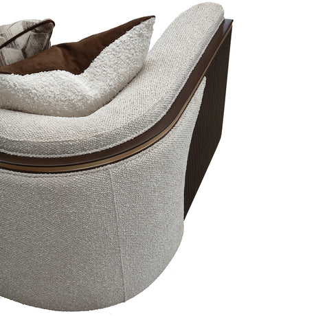 West Kensington Medium Espresso/Buff Sofa - Ornate Home