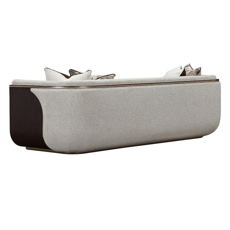 West Kensington Medium Espresso/Buff Sofa - Ornate Home