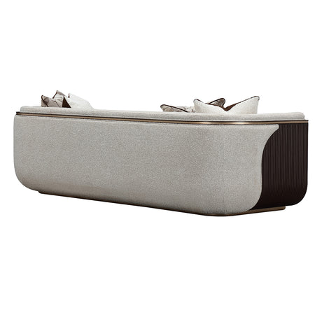 West Kensington Medium Espresso/Buff Sofa - Ornate Home