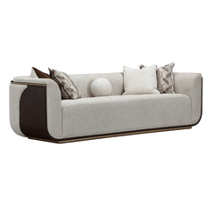 West Kensington Medium Espresso/Buff Sofa - Ornate Home