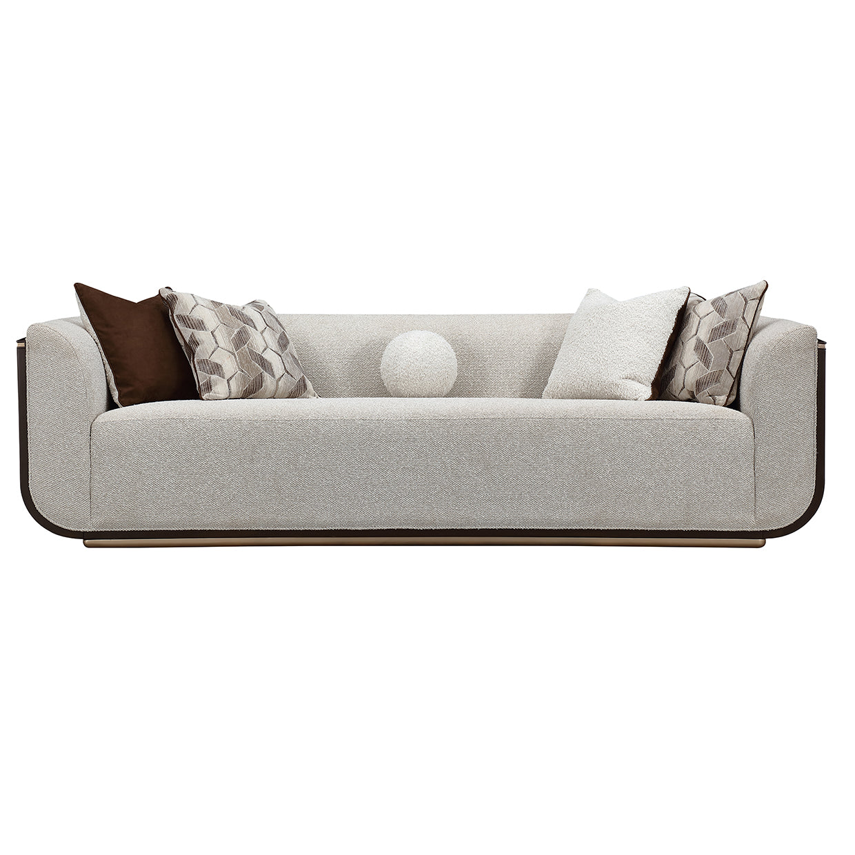West Kensington Medium Espresso/Buff Sofa - Ornate Home
