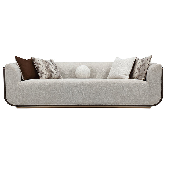 West Kensington Medium Espresso/Buff Sofa - Ornate Home
