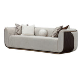 West Kensington Medium Espresso/Buff Sofa - Ornate Home