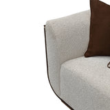 West Kensington Medium Espresso/Buff Sofa - Ornate Home