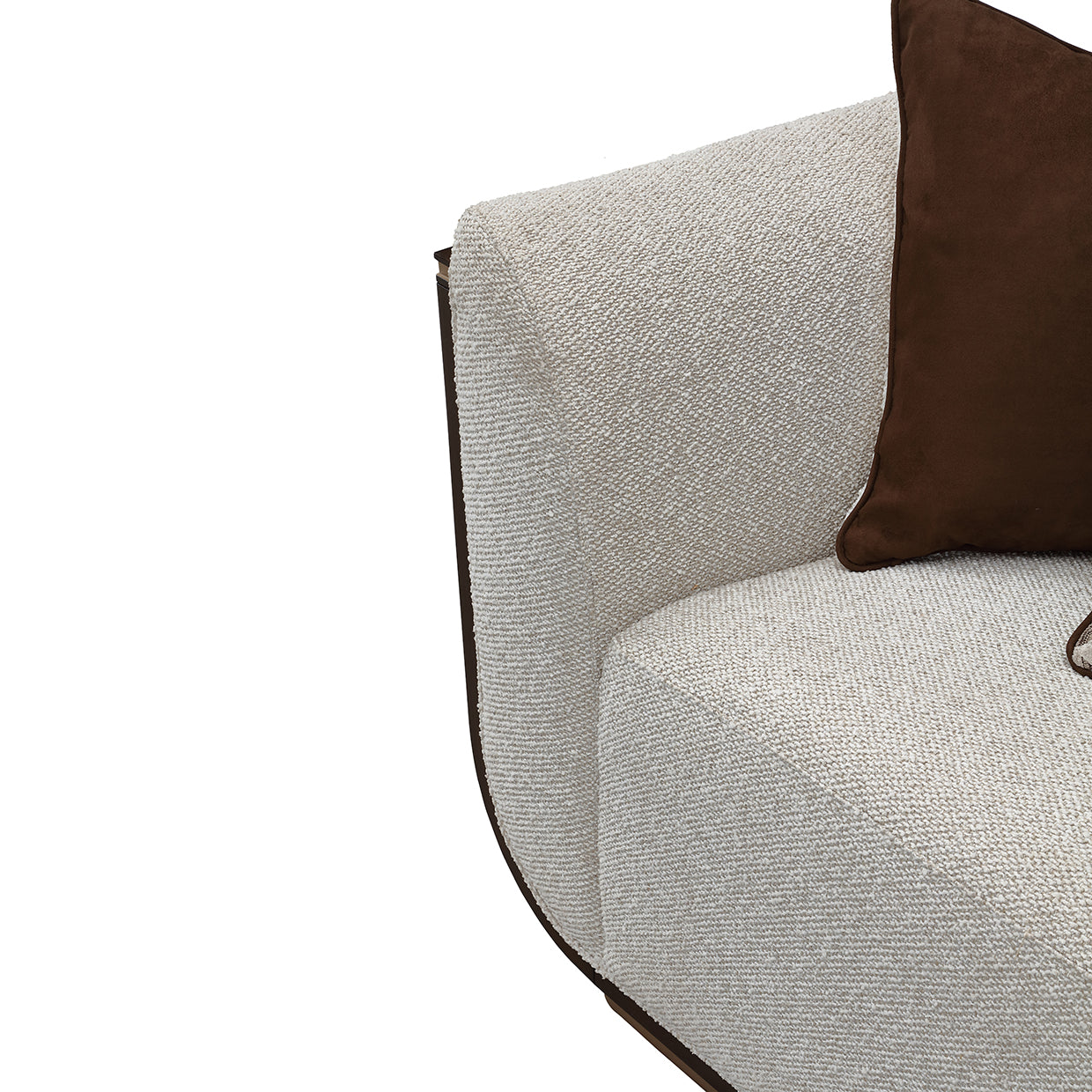West Kensington Medium Espresso/Buff Sofa - Ornate Home