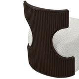 West Kensington Medium Espresso/Buff Vanity Chair - Ornate Home
