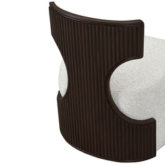 West Kensington Medium Espresso/Buff Vanity Chair - Ornate Home
