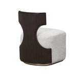 West Kensington Medium Espresso/Buff Vanity Chair - Ornate Home