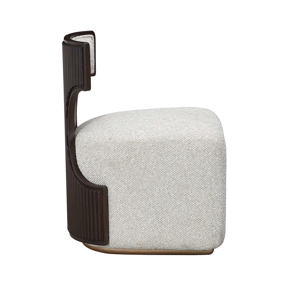 West Kensington Medium Espresso/Buff Vanity Chair - Ornate Home