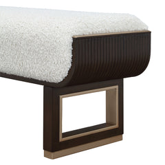 West Kensington Medium Espresso/Cream Puff Accent Bench - Ornate Home