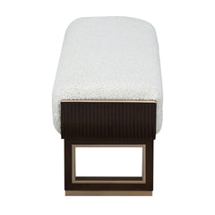 West Kensington Medium Espresso/Cream Puff Accent Bench - Ornate Home