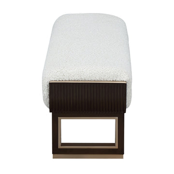 West Kensington Medium Espresso/Cream Puff Accent Bench - Ornate Home