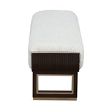 West Kensington Medium Espresso/Cream Puff Accent Bench - Ornate Home