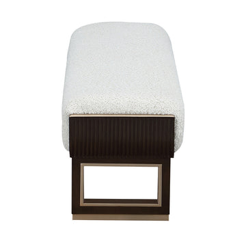 West Kensington Medium Espresso/Cream Puff Accent Bench - Ornate Home