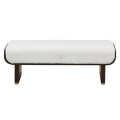 West Kensington Medium Espresso/Cream Puff Accent Bench - Ornate Home