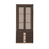 West Kensington Medium Espresso Display Cabinet - Ornate Home