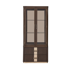 West Kensington Medium Espresso Display Cabinet - Ornate Home