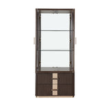 West Kensington Medium Espresso Display Cabinet - Ornate Home