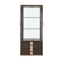 West Kensington Medium Espresso Display Cabinet - Ornate Home