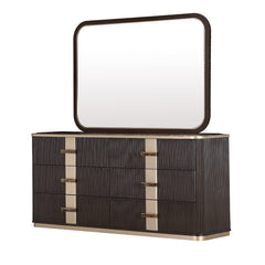West Kensington Medium Espresso Dresser with Mirror - Ornate Home