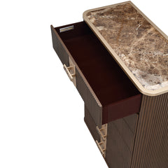 West Kensington Medium Espresso Highboy Chest - Ornate Home