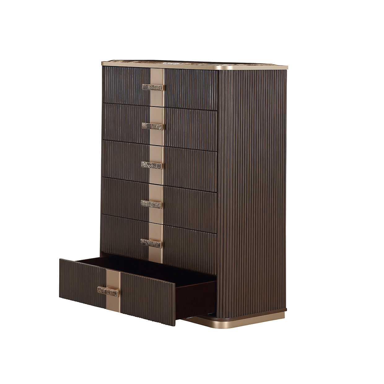 West Kensington Medium Espresso Highboy Chest - Ornate Home