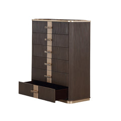 West Kensington Medium Espresso Highboy Chest - Ornate Home