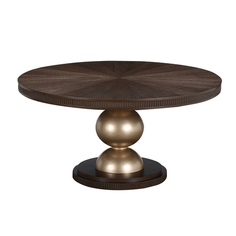 West Kensington Medium Espresso Round Dining Table - Ornate Home