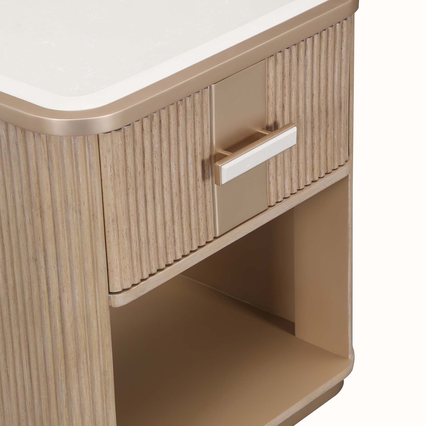 West Kensington Sea Salt Caramel 1-Drawer Nightstand - Ornate Home