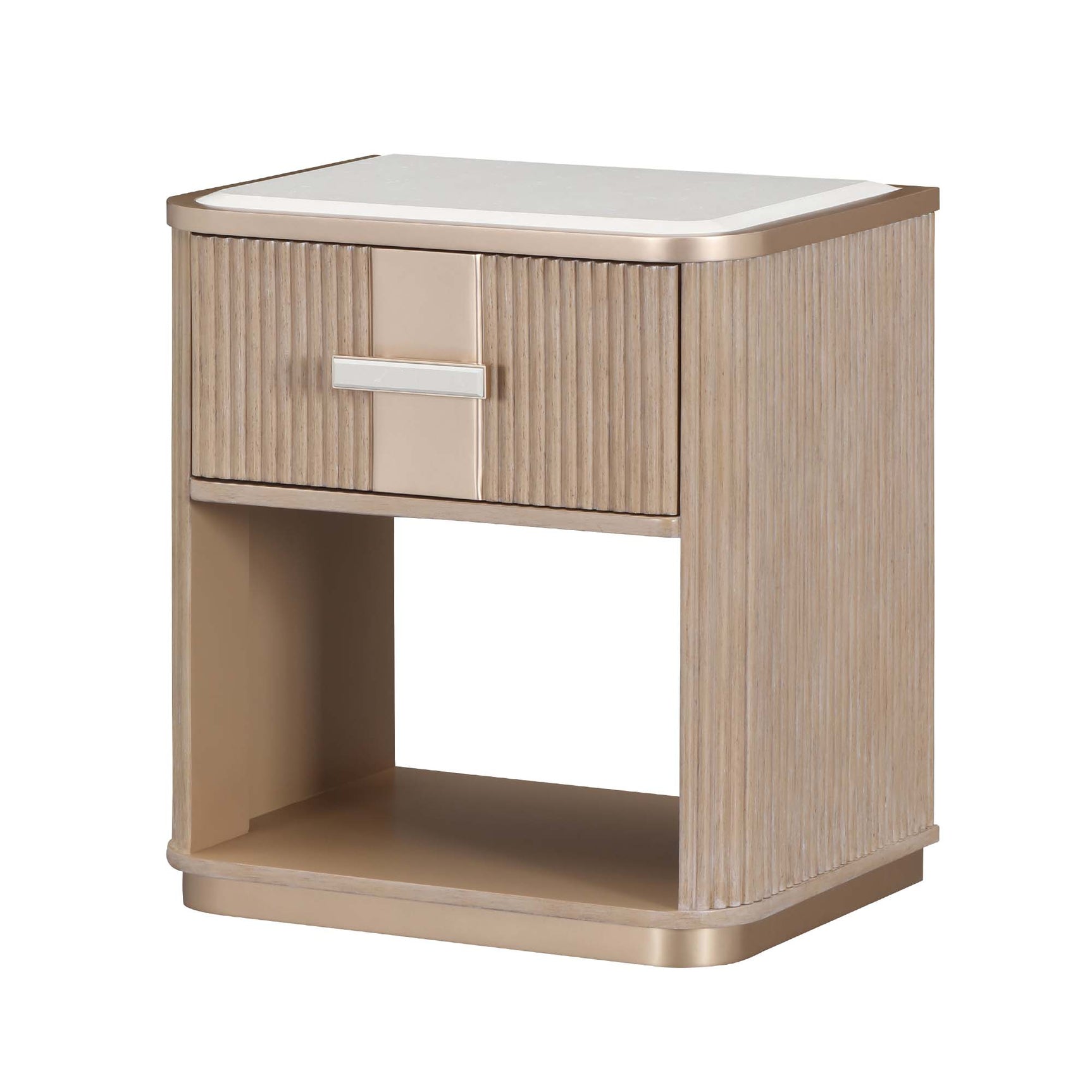 West Kensington Sea Salt Caramel 1-Drawer Nightstand - Ornate Home