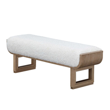 West Kensington Sea Salt Caramel/Cream Puff Accent Bench - Ornate Home