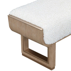 West Kensington Sea Salt Caramel/Cream Puff Accent Bench - Ornate Home