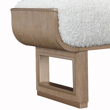 West Kensington Sea Salt Caramel/Cream Puff Accent Bench - Ornate Home