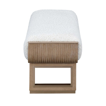 West Kensington Sea Salt Caramel/Cream Puff Accent Bench - Ornate Home
